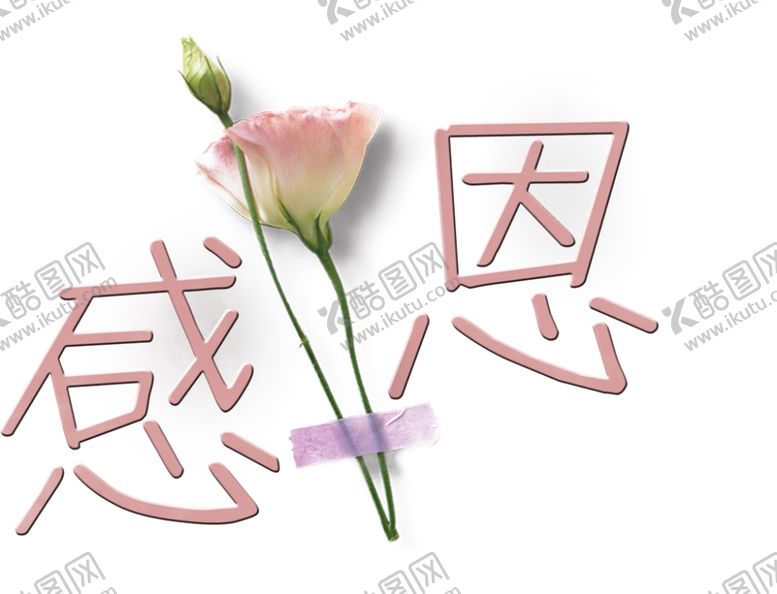 编号：84456204270720167053【酷图网】源文件下载-感恩带花免扣psd格式