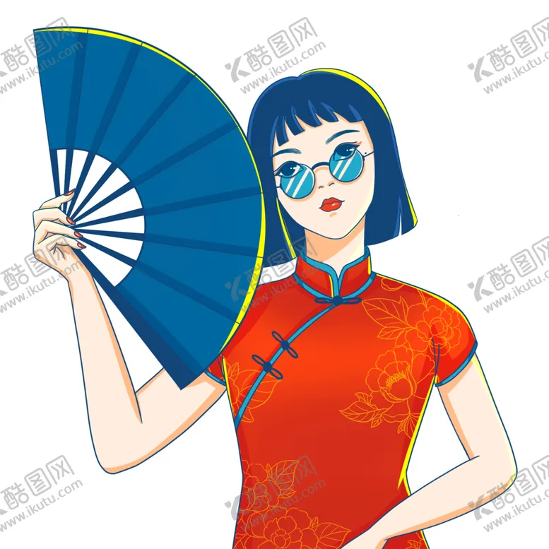 编号：57417603261633519111【酷图网】源文件下载-旗袍女子