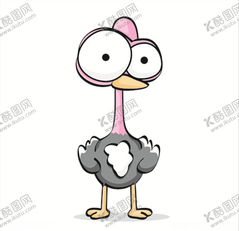 编号：30993509190222492739【酷图网】源文件下载-鸵鸟搞笑搞怪动物卡通大眼睛5C