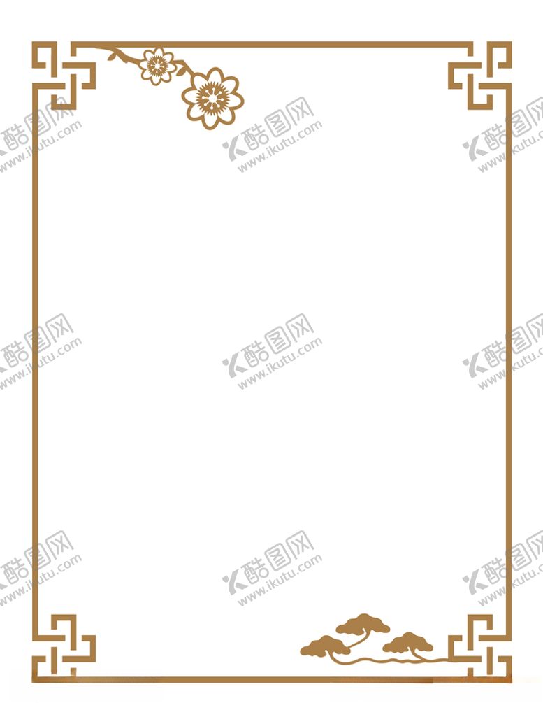 编号：69113506240605304497【酷图网】源文件下载-古典梅花边框