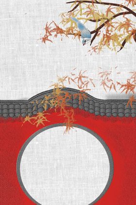 中国风背景刺绣风