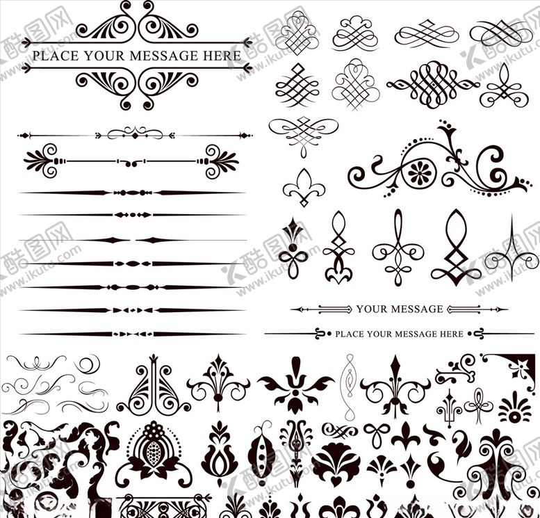 编号：47562909221826531603【酷图网】源文件下载-矢量花边花纹