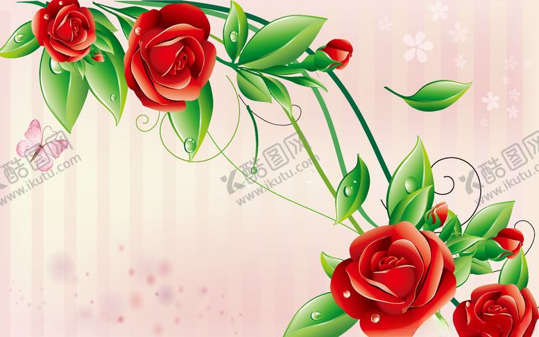 编号：59025805032207594406【酷图网】源文件下载-玫瑰花壁纸壁画墙纸背景墙