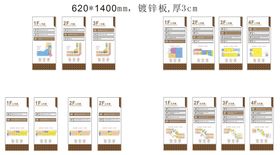 医院楼层标识牌 简约