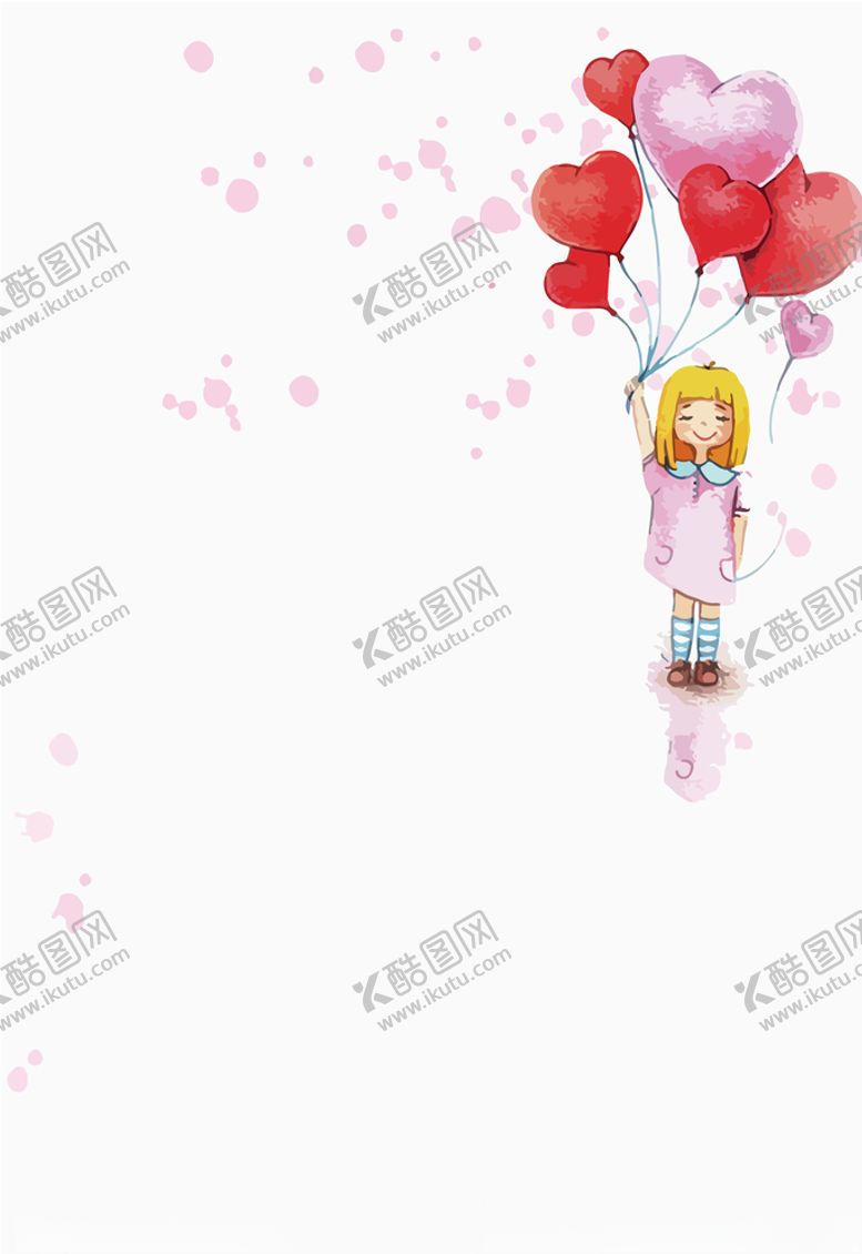 编号：11047709091550159947【酷图网】源文件下载-拿气球的小女孩暖色背景