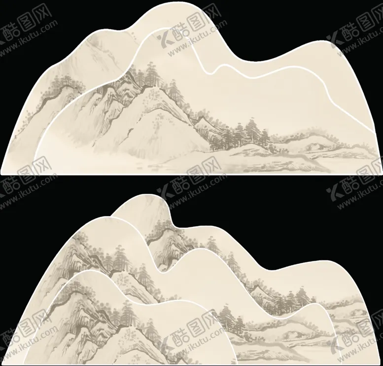 编号：26933906250209335170【酷图网】源文件下载-中国风新中式婚礼大山形屏风迎宾
