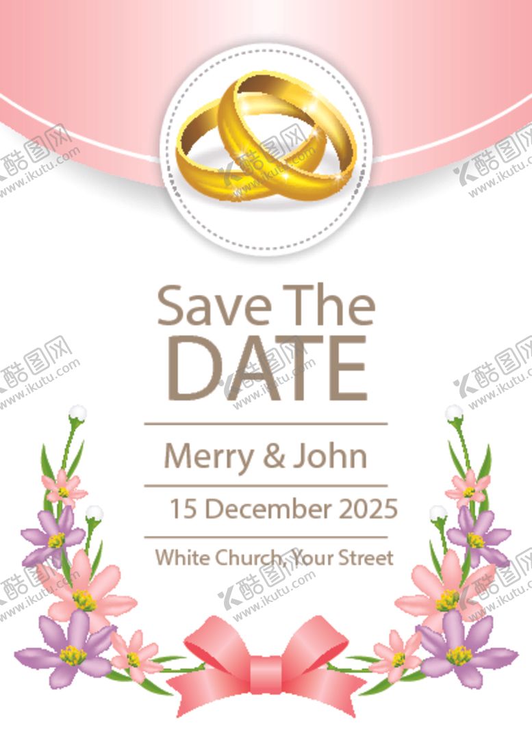 编号：79507510100024297486【酷图网】源文件下载-婚礼结婚请柬邀请函