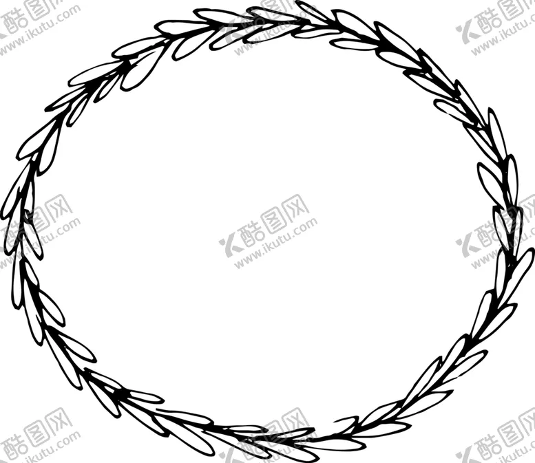 编号：31732010251728404731【酷图网】源文件下载-手绘花环边框