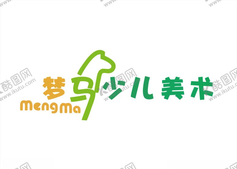编号：26963309241119364414【酷图网】源文件下载-梦马少儿美术logo
