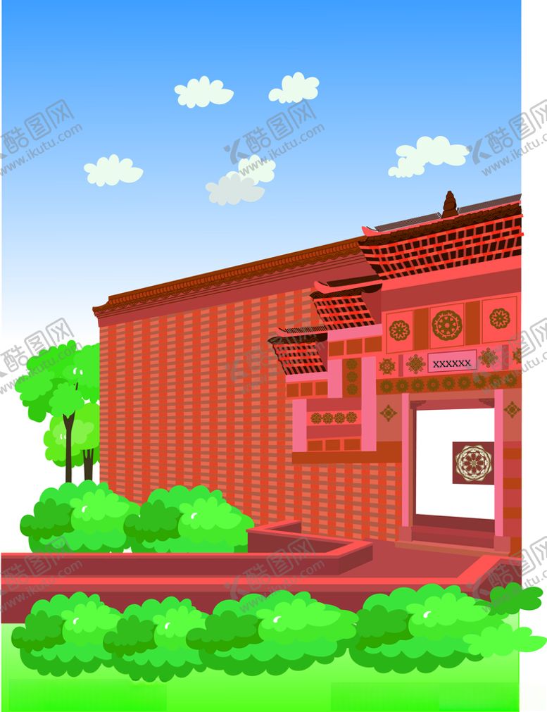 编号：38196707052247537129【酷图网】源文件下载-传统建筑矢量图