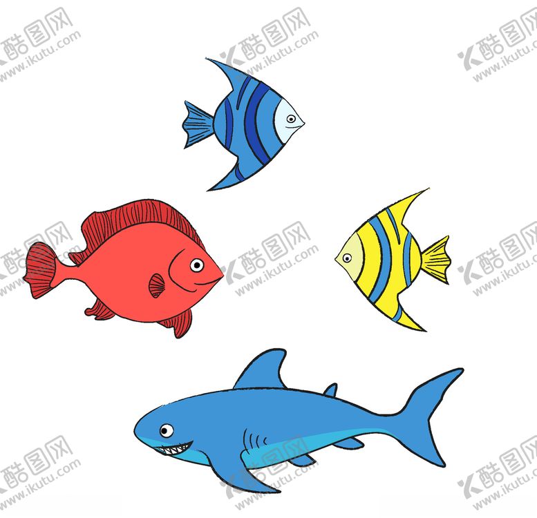 编号：39862905181715482045【酷图网】源文件下载-卡通鱼类