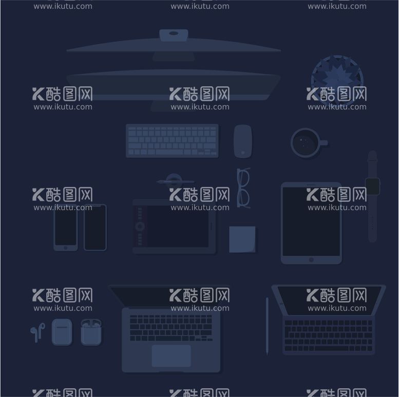 编号：61927509250805598460【酷图网】源文件下载-电子设备插画