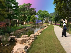 小区绿化景观效果园林景观园林景观图