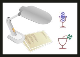 手绘办公用品卡通插画素材