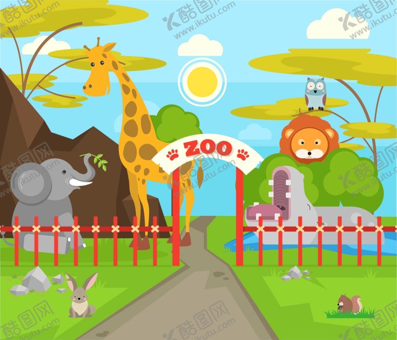编号：47803910291031035521【酷图网】源文件下载-卡通动物园
