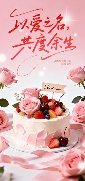 情人节蛋糕海报