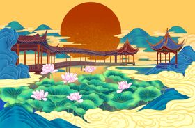中国风海报潮手绘元素潮宣传潮展板