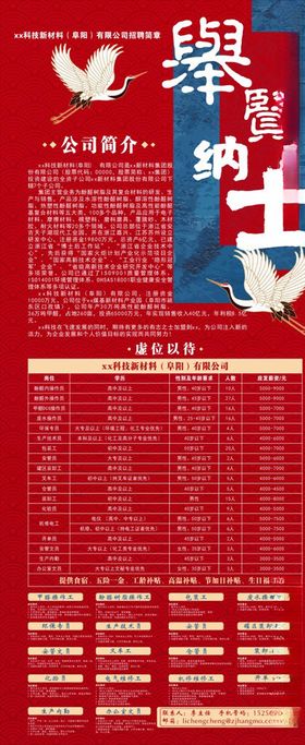 中国风招聘海报