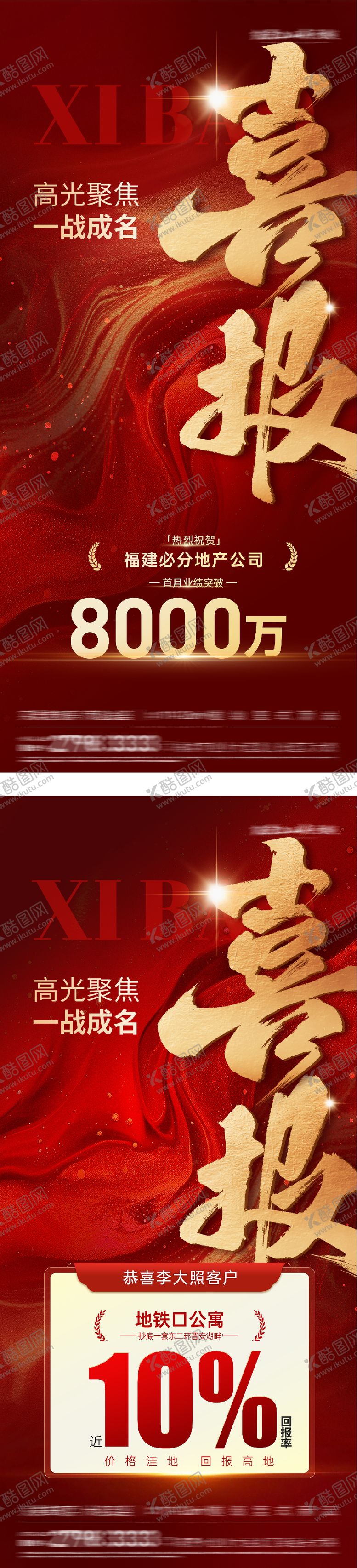 编号：47815812300928153838【酷图网】源文件下载-地产热销喜报海报