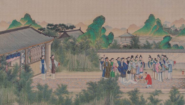 编号：23319204280728317574【酷图网】源文件下载-红楼梦场景精美工笔画