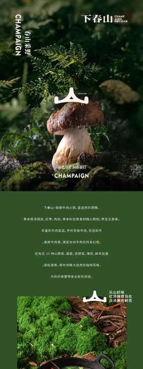 餐饮山野火锅长图推文