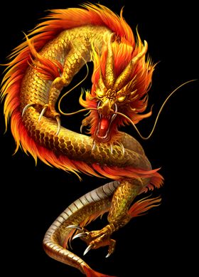 中国风金色龙元素