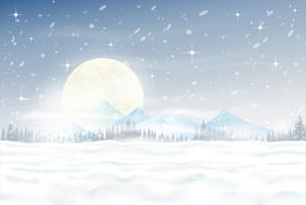 雪景插画