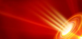 炫彩红色商务红光束特效商务背景