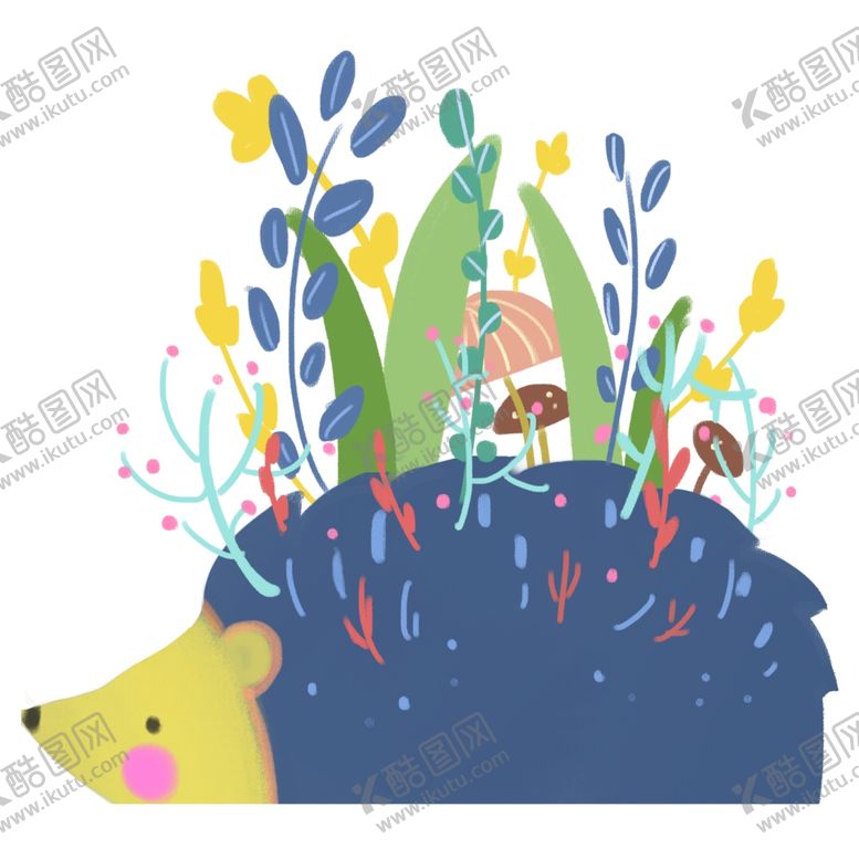 编号：92926804211645225542【酷图网】源文件下载-手绘刺猬插画