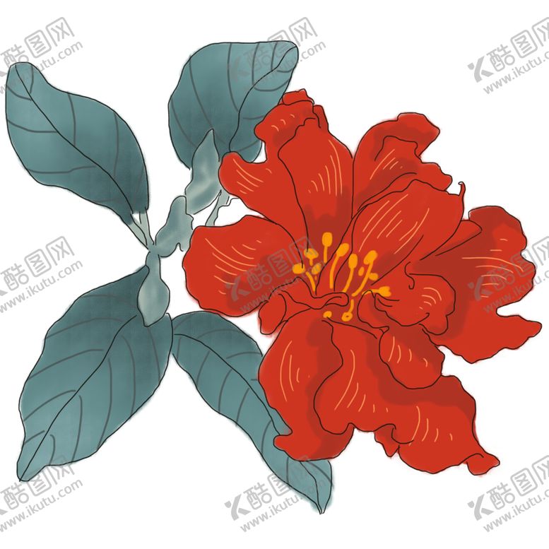 编号：59560602110509157013【酷图网】源文件下载-中国风手绘花卉插图