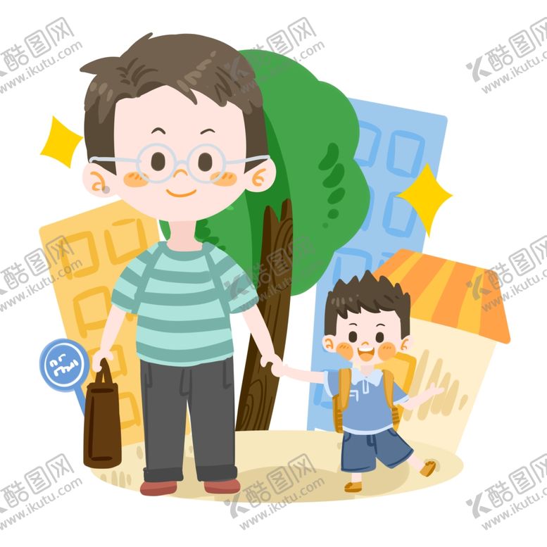 编号：37542906271825015571【酷图网】源文件下载-父亲节插画