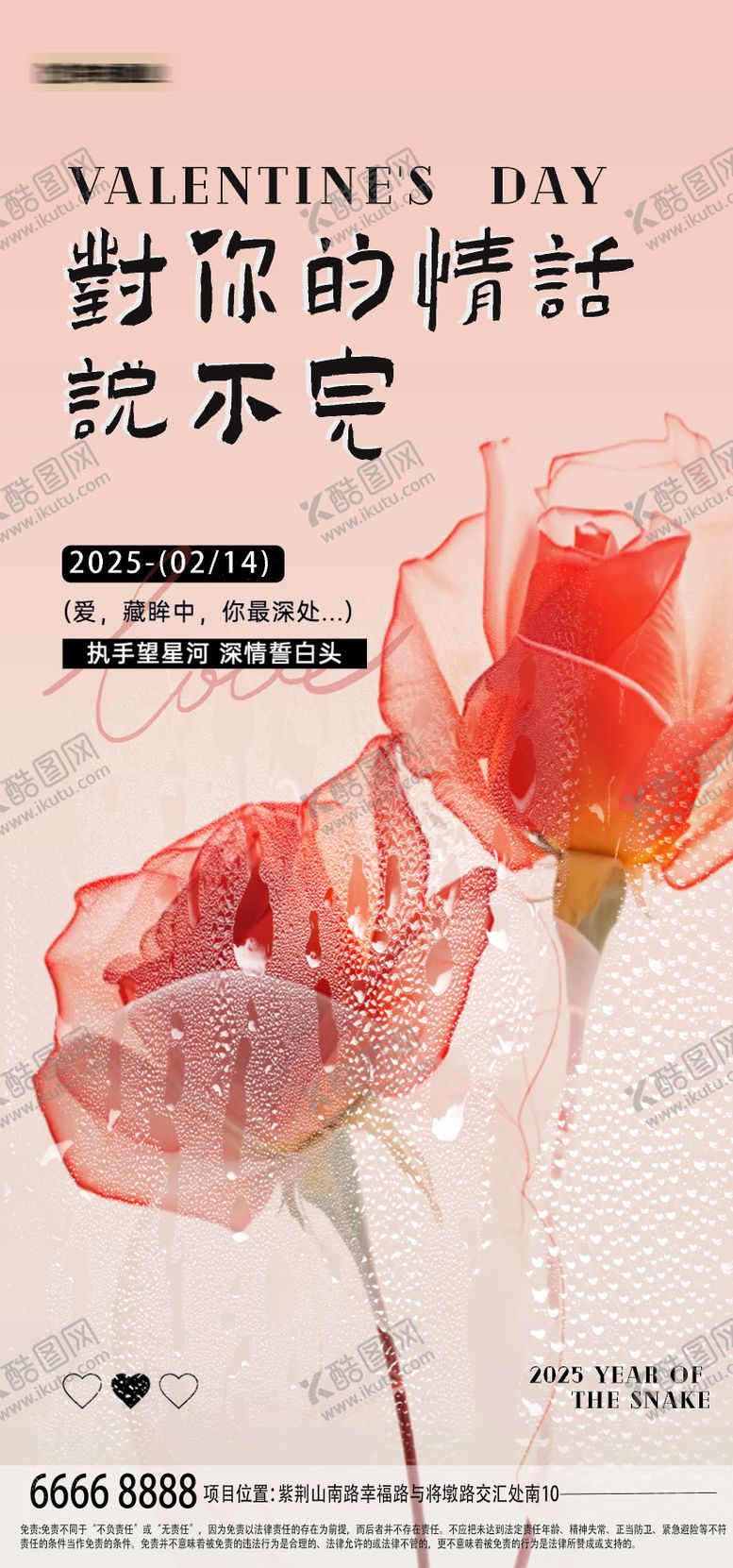 编号：83758102132308465256【酷图网】源文件下载-情人节214玫瑰告白海报