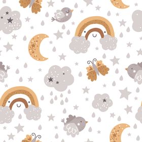 小清新卡通图案背景