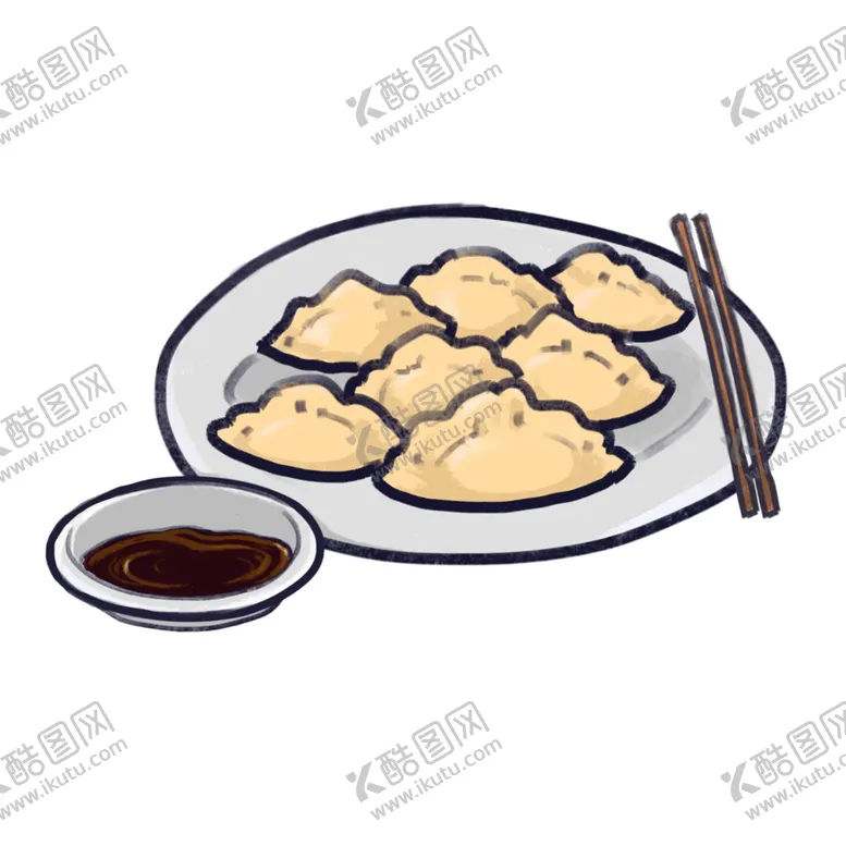 编号：63114204220949246605【酷图网】源文件下载-手绘饺子素材