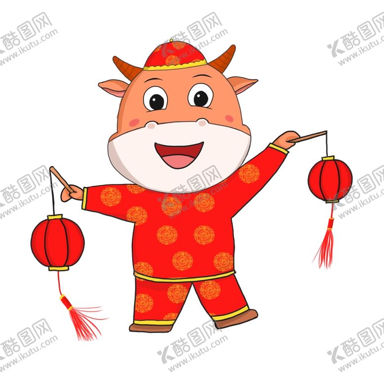 编号：27273409150407557762【酷图网】源文件下载-春节动漫牛形象