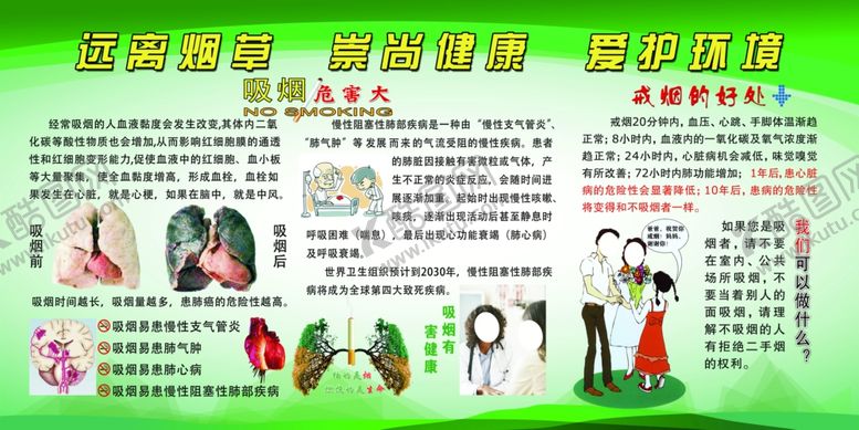 编号：72358510102138369708【酷图网】源文件下载-戒烟展板