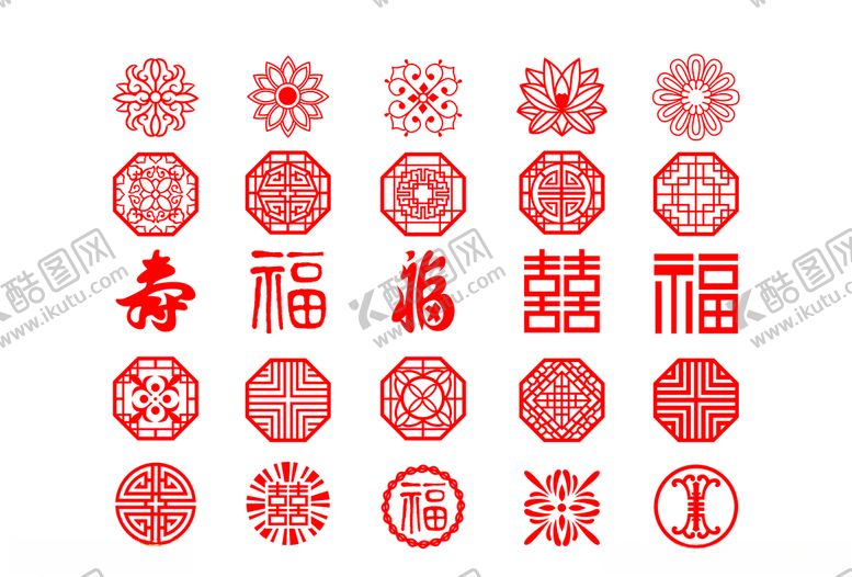 编号：93030806161443001574【酷图网】源文件下载-传统复古花纹