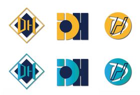 DH字母logo