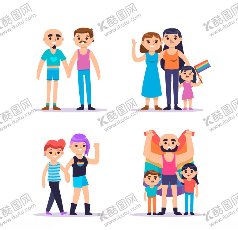 编号：92321310241321368751【酷图网】源文件下载-矢量卡通休闲人物