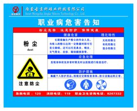 粉尘职业卫生公告