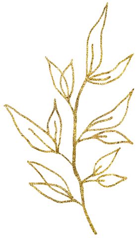 金色线条植物图案