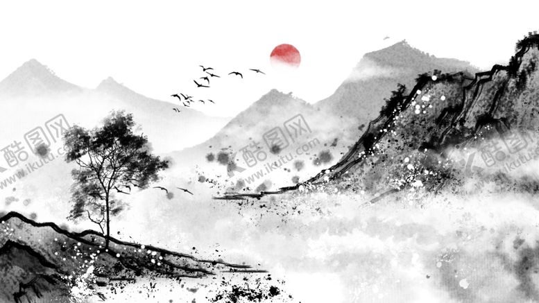 编号：98562207031852343845【酷图网】源文件下载-中国风新中式山水画