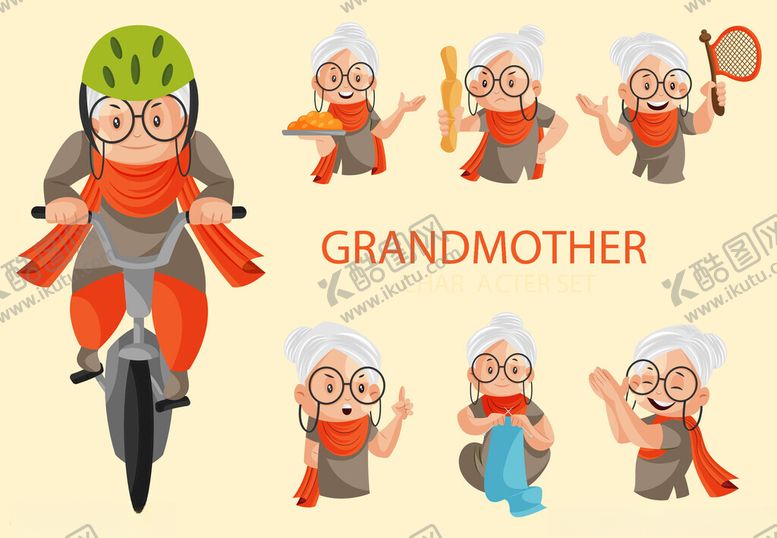 编号：46591704030419071739【酷图网】源文件下载-活力奶奶的多样运动瞬间