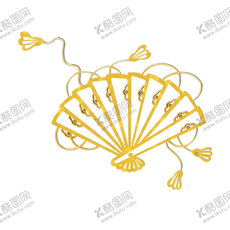 编号：46553901201914491200【酷图网】源文件下载-金色装饰图案扇子图案