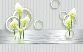 3D花背景墙