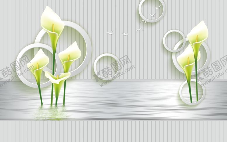 编号：59496905101134413769【酷图网】源文件下载-3D花背景墙