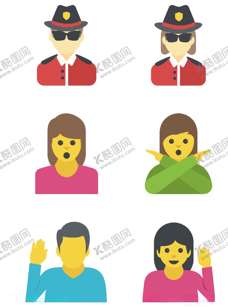 编号：95661410141847509913【酷图网】源文件下载-手绘人物图标