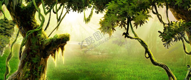 编号：90378310191127493436【酷图网】源文件下载-童话森林 梦幻森林背景