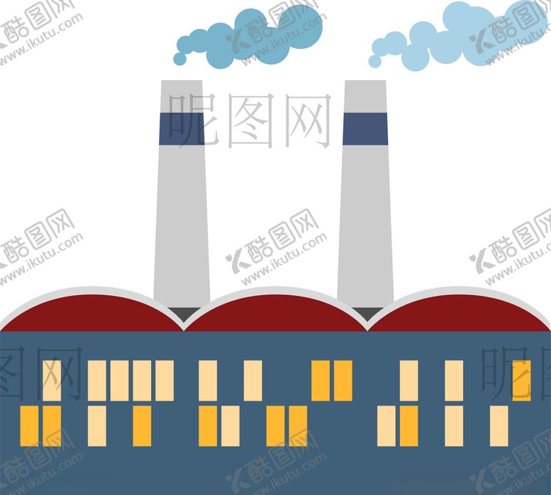 编号：42183507071150352182【酷图网】源文件下载-发电厂烟囱