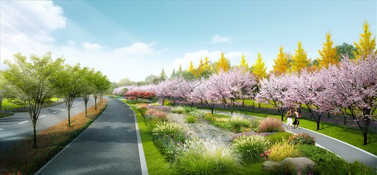 编号：25332806181424046039【酷图网】源文件下载-道路景观公园